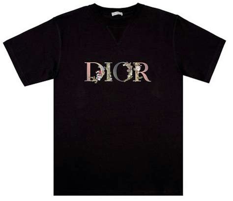 dior flowers t-shirt|Embroidered T.